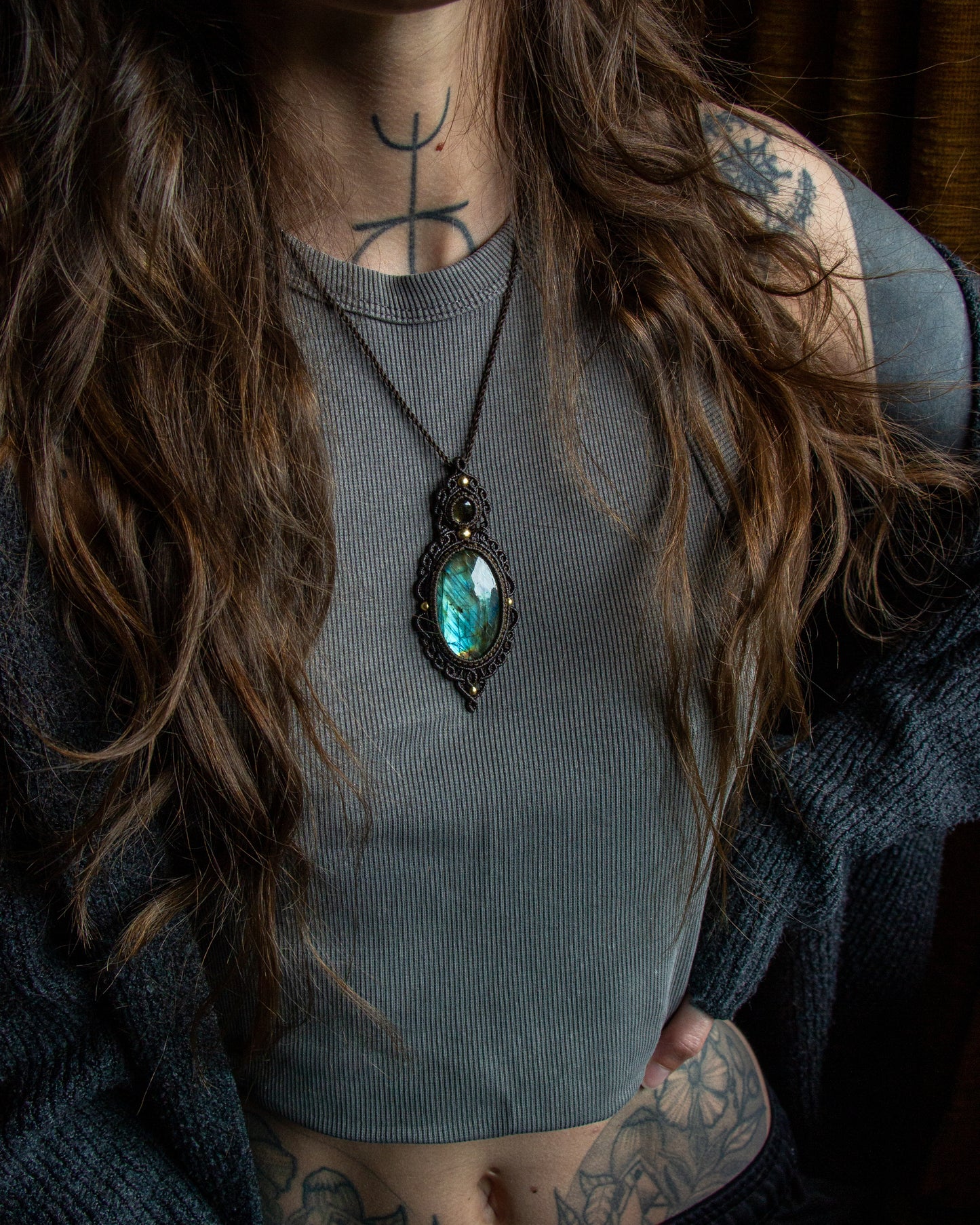 Citrine & Labradorite necklace
