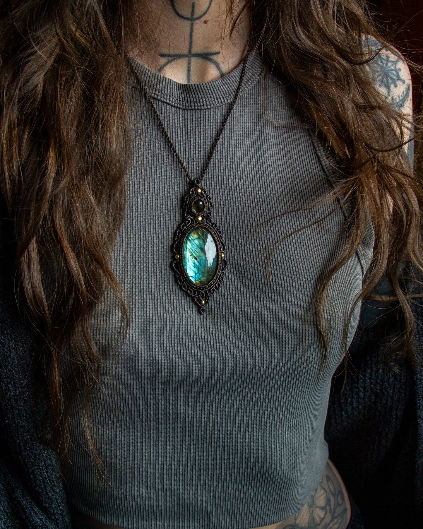 Citrine & Labradorite necklace