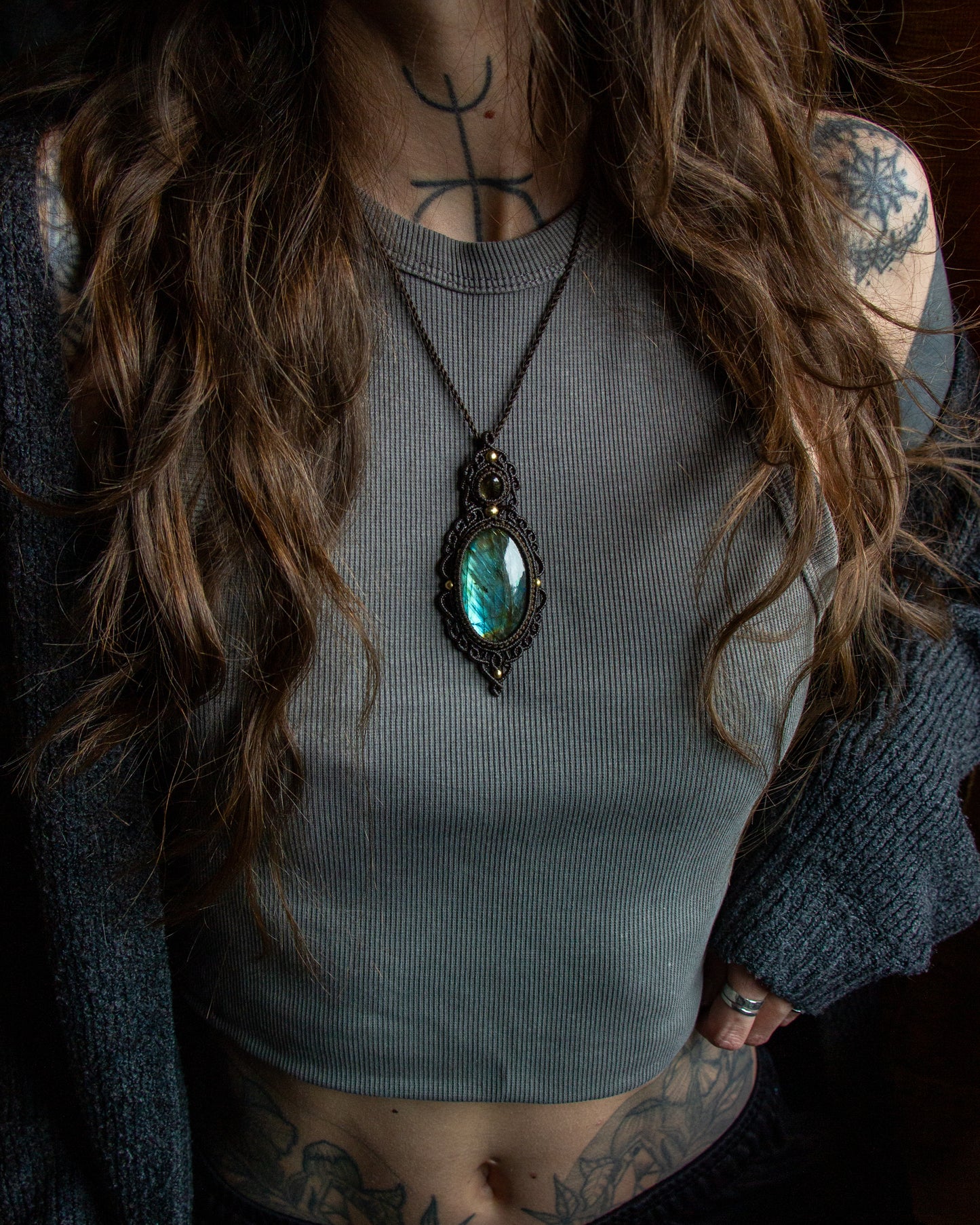Citrine & Labradorite necklace