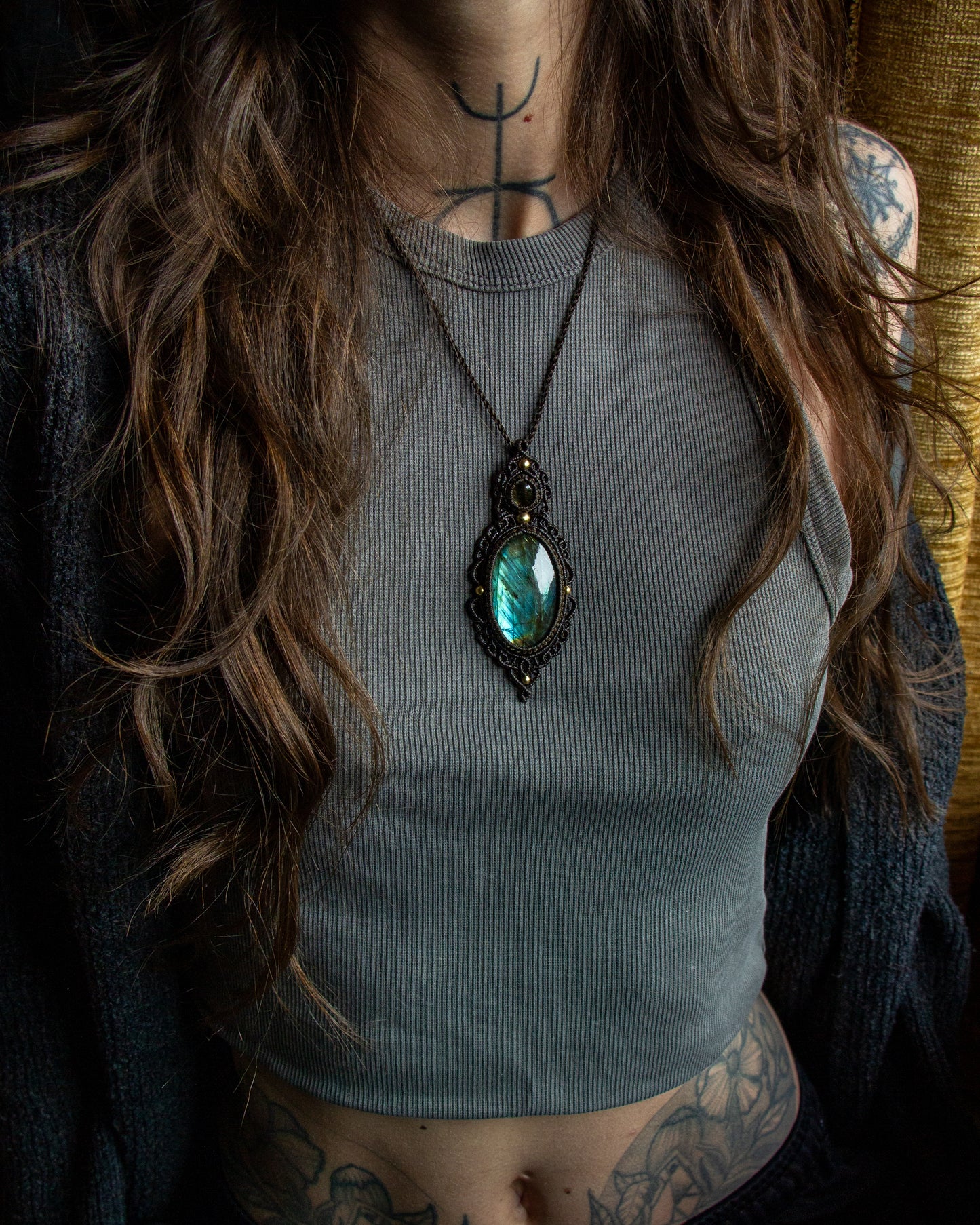 Citrine & Labradorite necklace