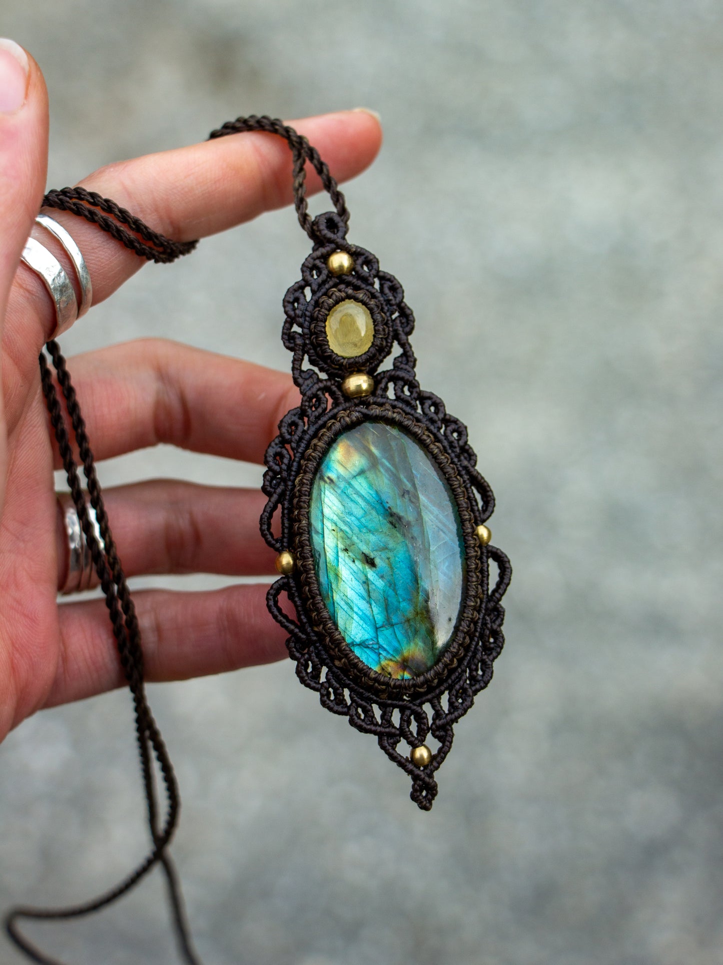 Citrine & Labradorite necklace