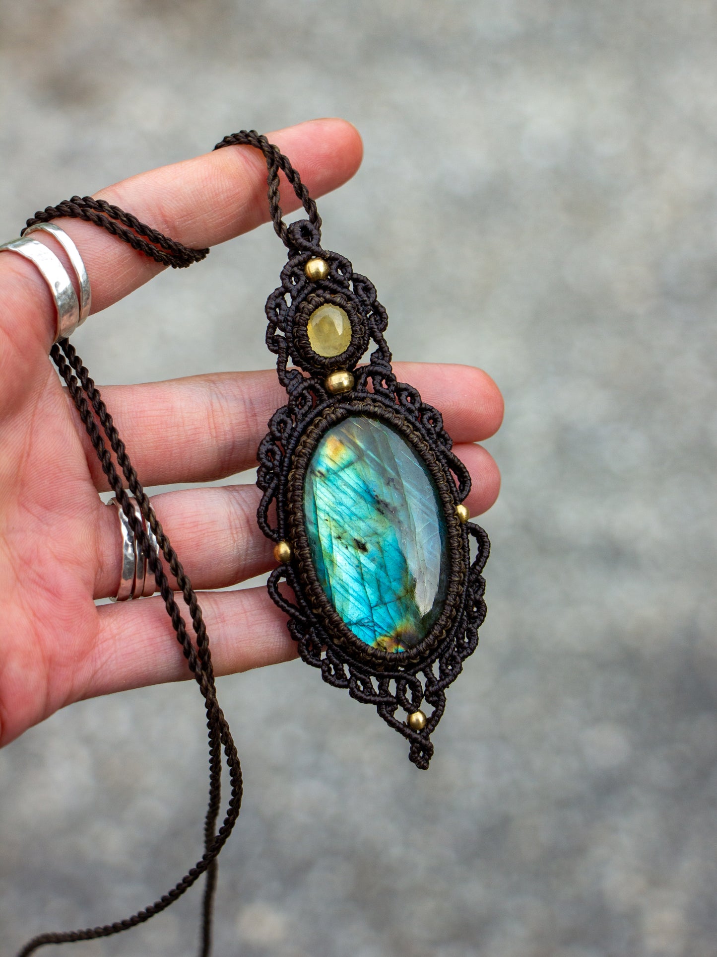 Citrine & Labradorite necklace