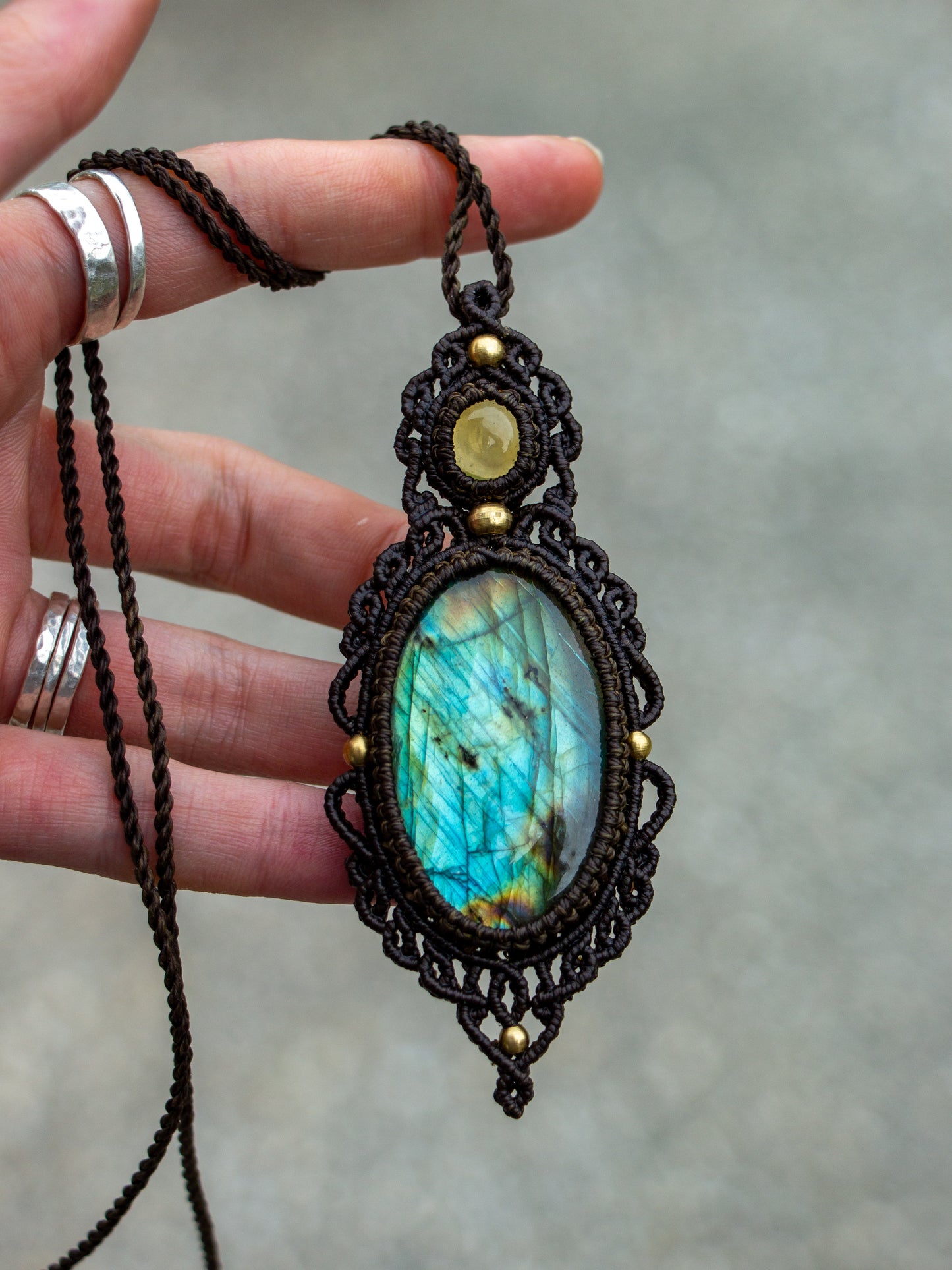 Citrine & Labradorite necklace