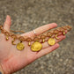 macrame & brass necklace