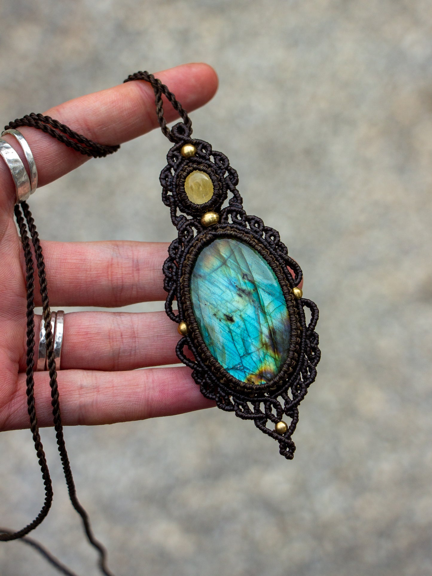 Citrine & Labradorite necklace