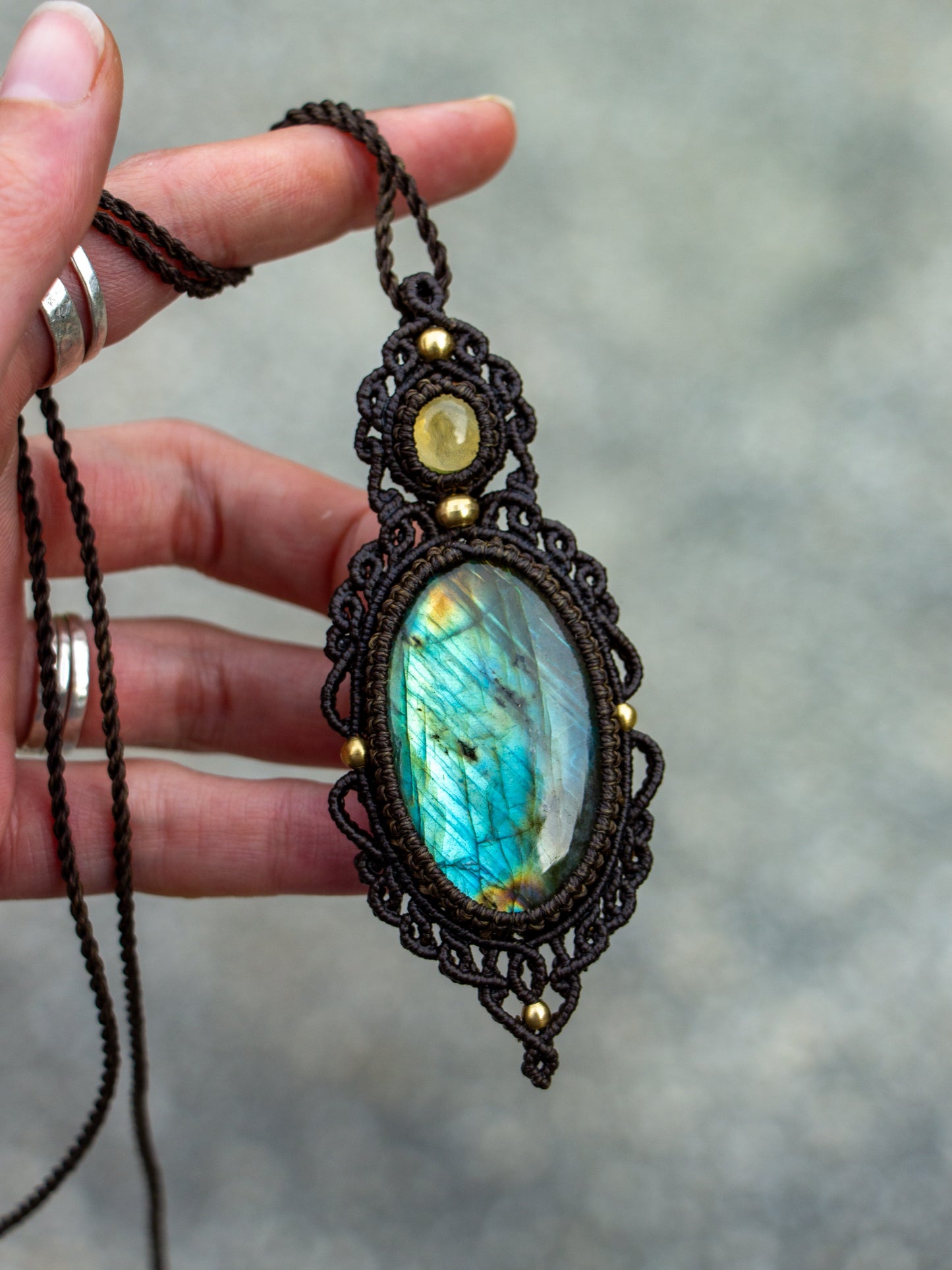 Citrine & Labradorite necklace