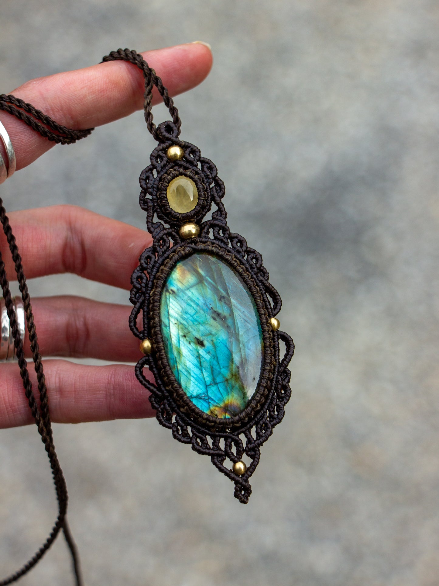 Citrine & Labradorite necklace
