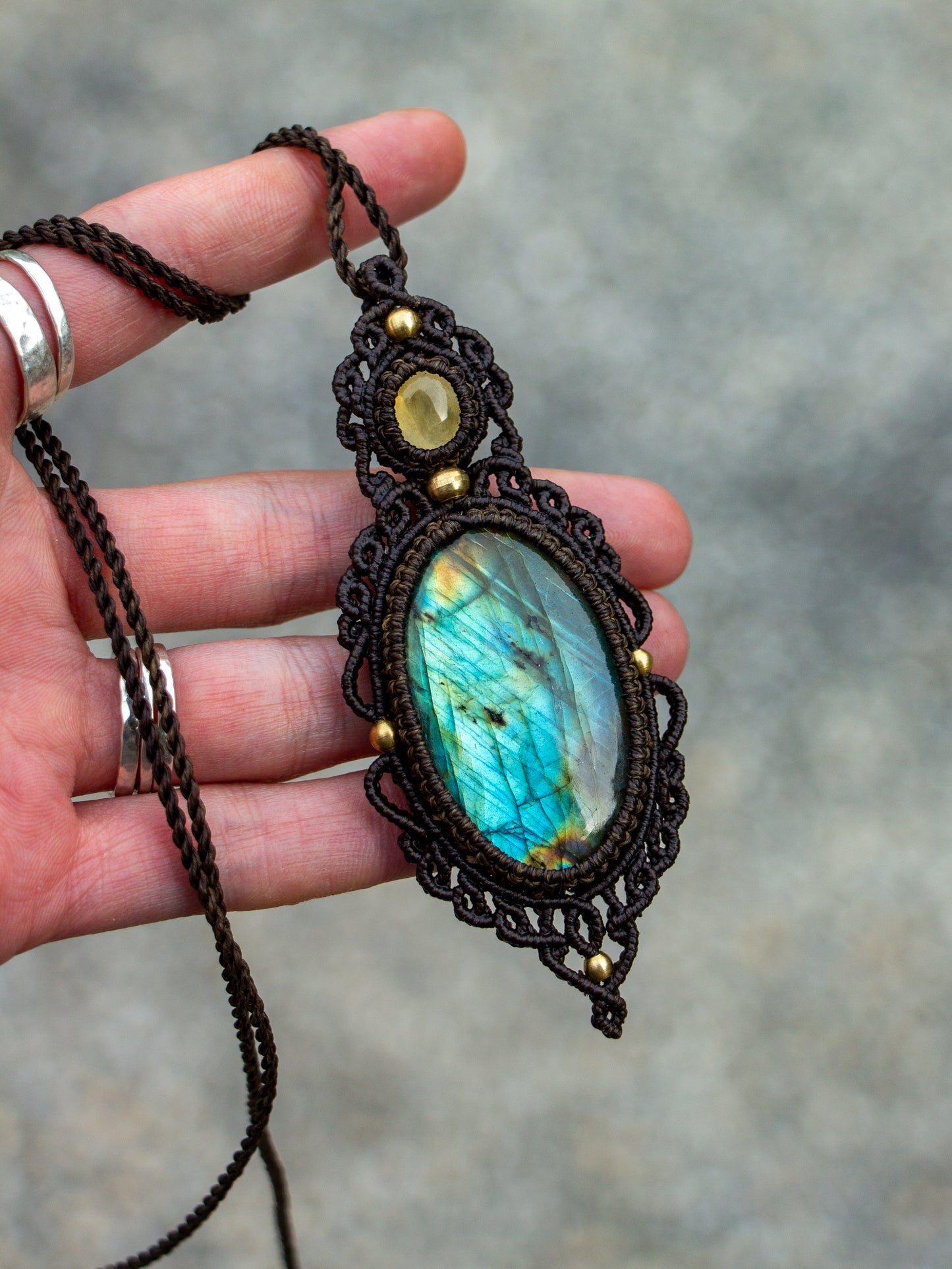 Citrine & Labradorite necklace