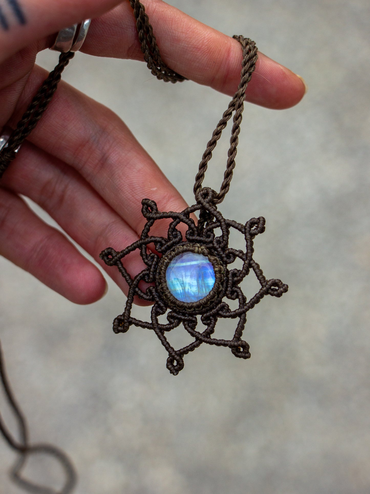 Rainbow Moonstone necklace
