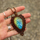 Labradorite • macrame necklace
