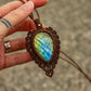 Labradorite • macrame necklace