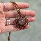 Rose Quartz macrame necklace