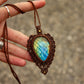Labradorite • macrame necklace