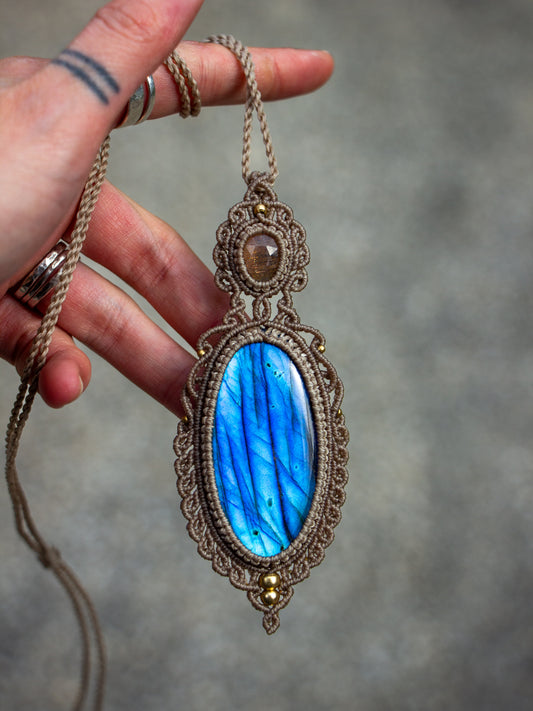 Sunstone & Labradorite necklace