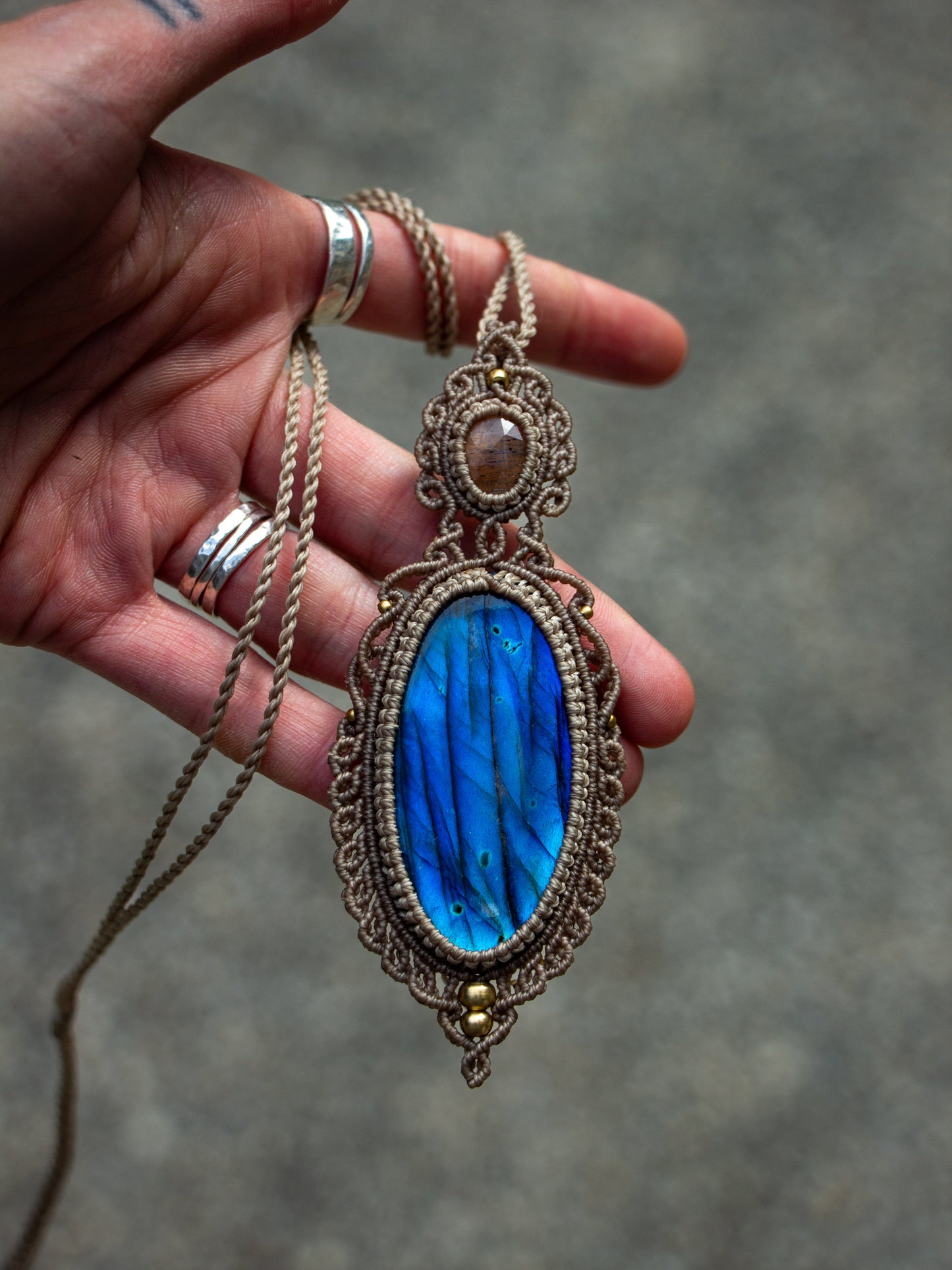 Sunstone & Labradorite necklace