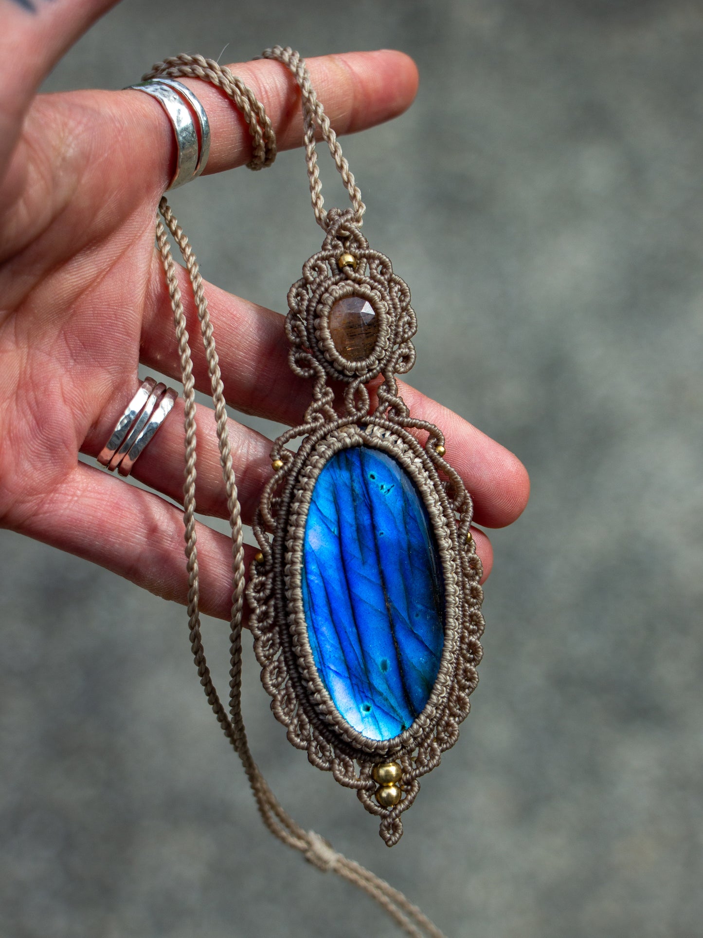 Sunstone & Labradorite necklace
