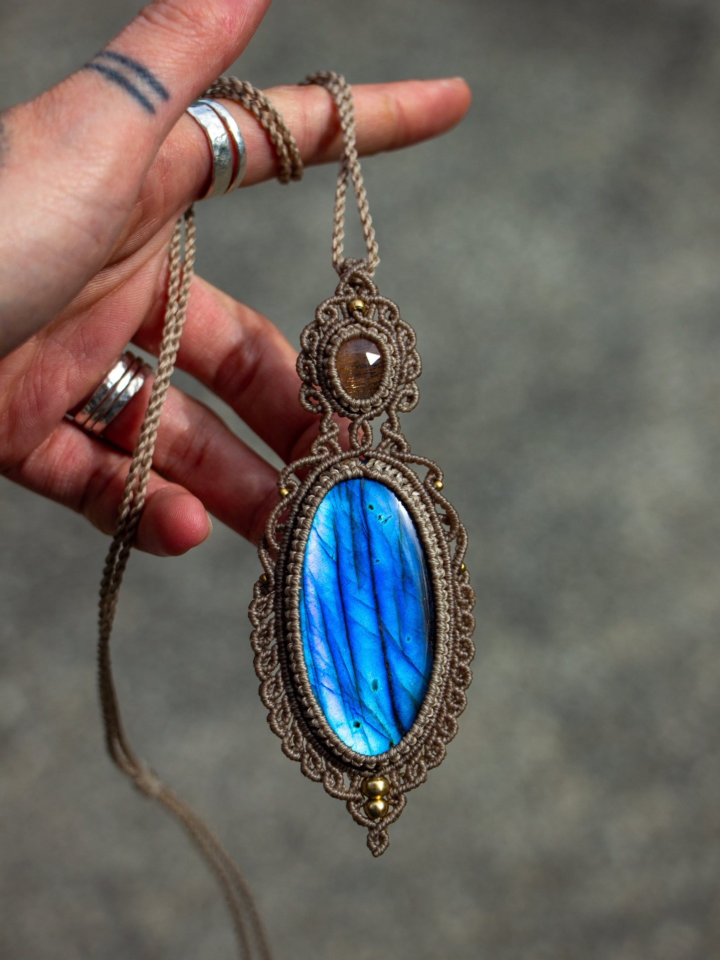 Sunstone & Labradorite necklace