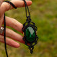 Malachite • macrame necklace