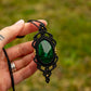 Malachite • macrame necklace
