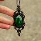 Malachite • macrame necklace