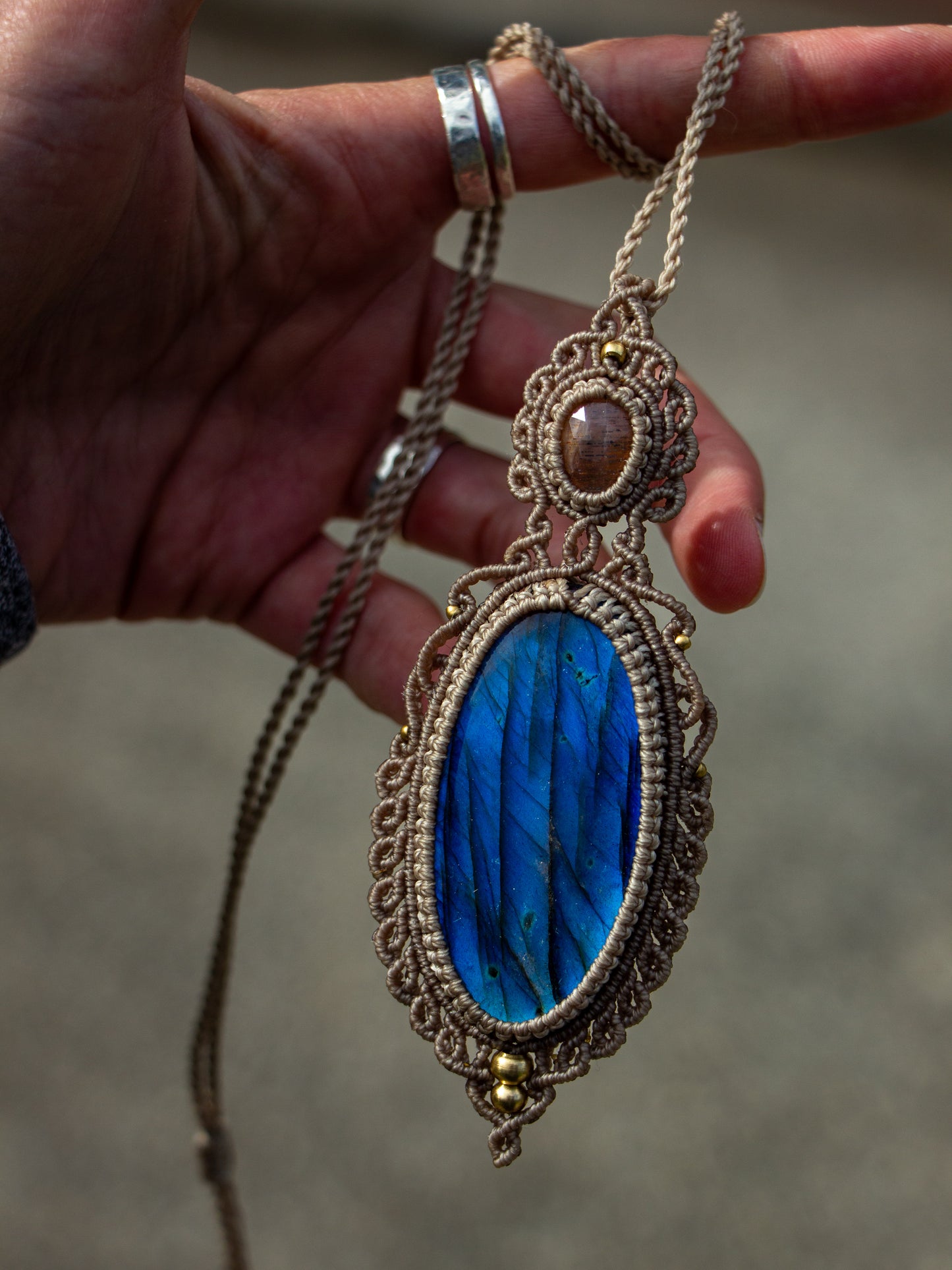 Sunstone & Labradorite necklace