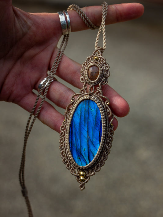 Sunstone & Labradorite necklace