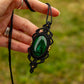 Malachite • macrame necklace