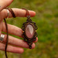 Rose Quartz • macrame necklace