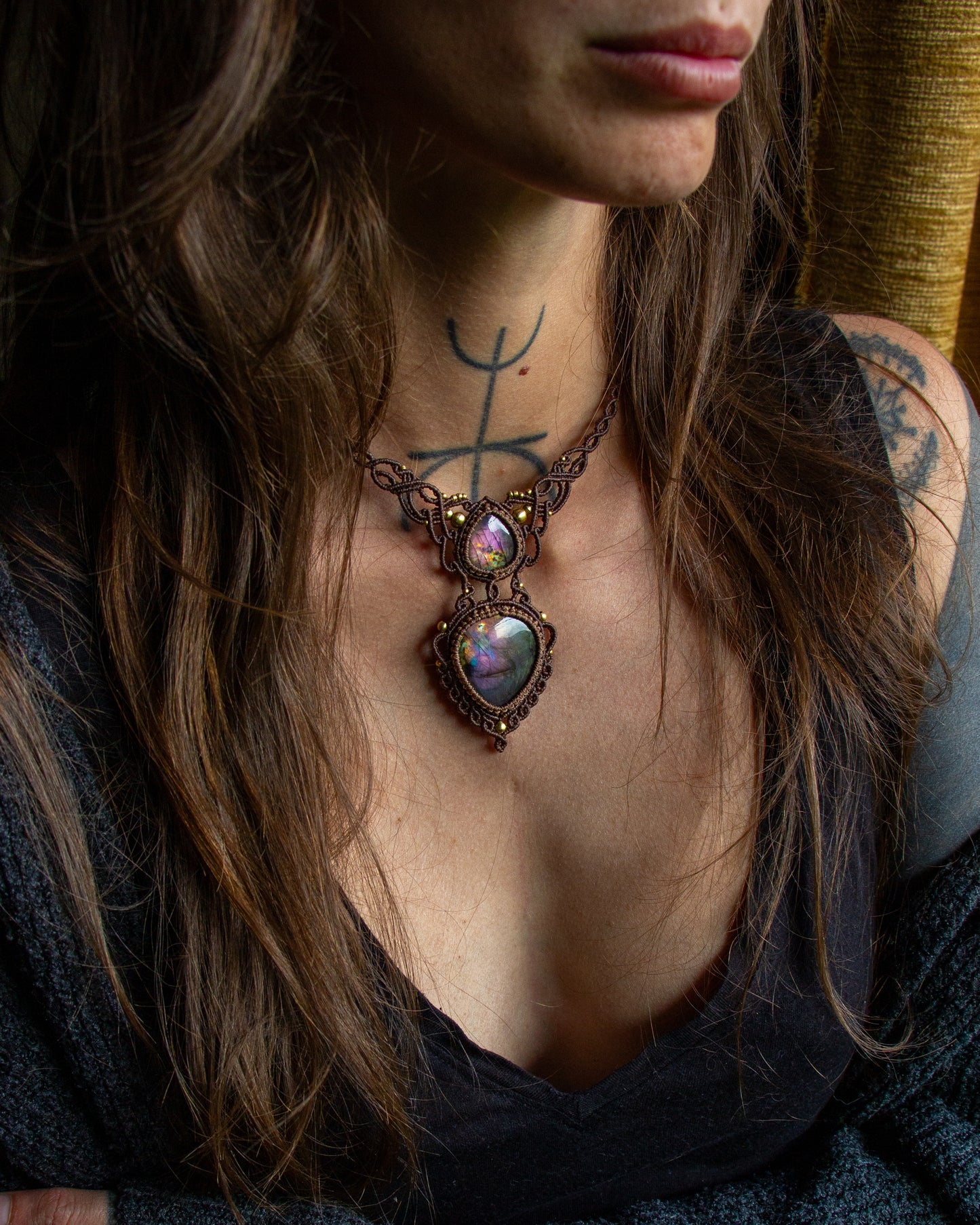 Purple Labradorite necklace