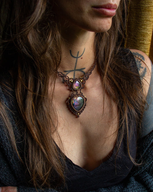 Purple Labradorite necklace