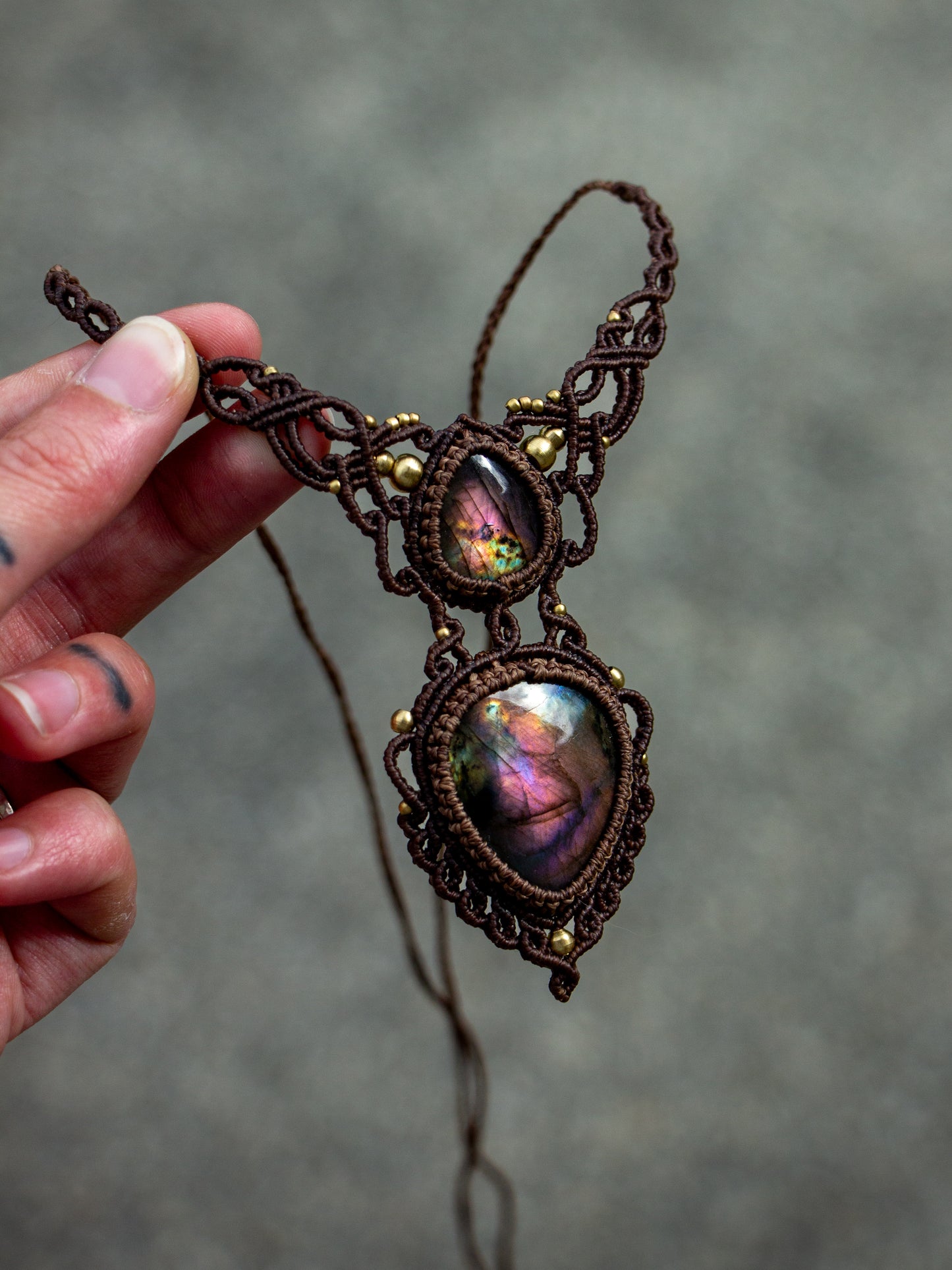 Purple Labradorite necklace