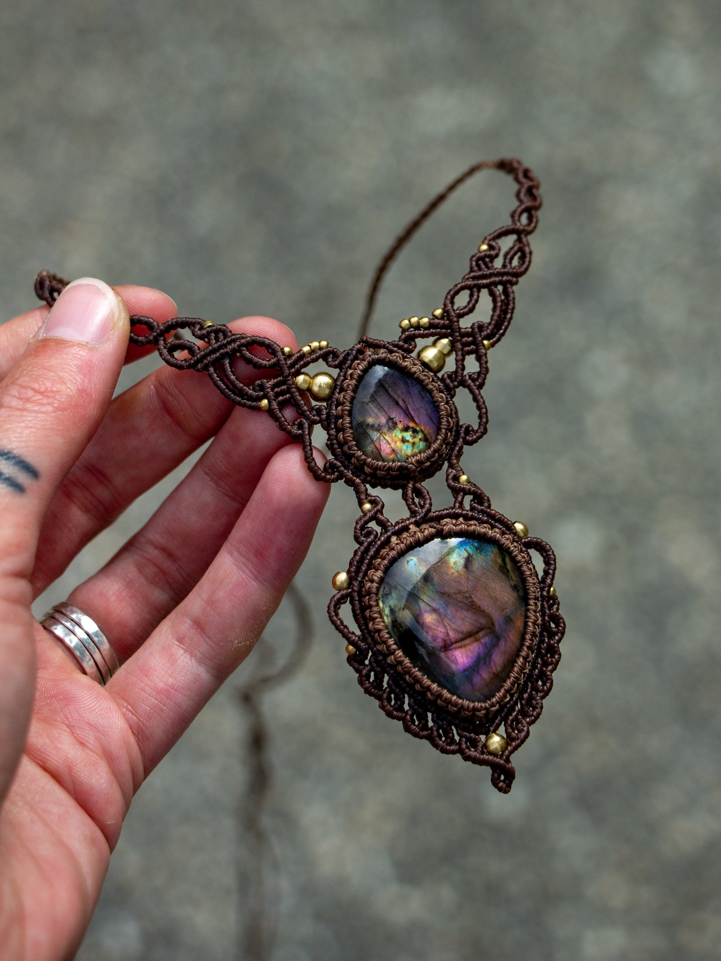 Purple Labradorite necklace