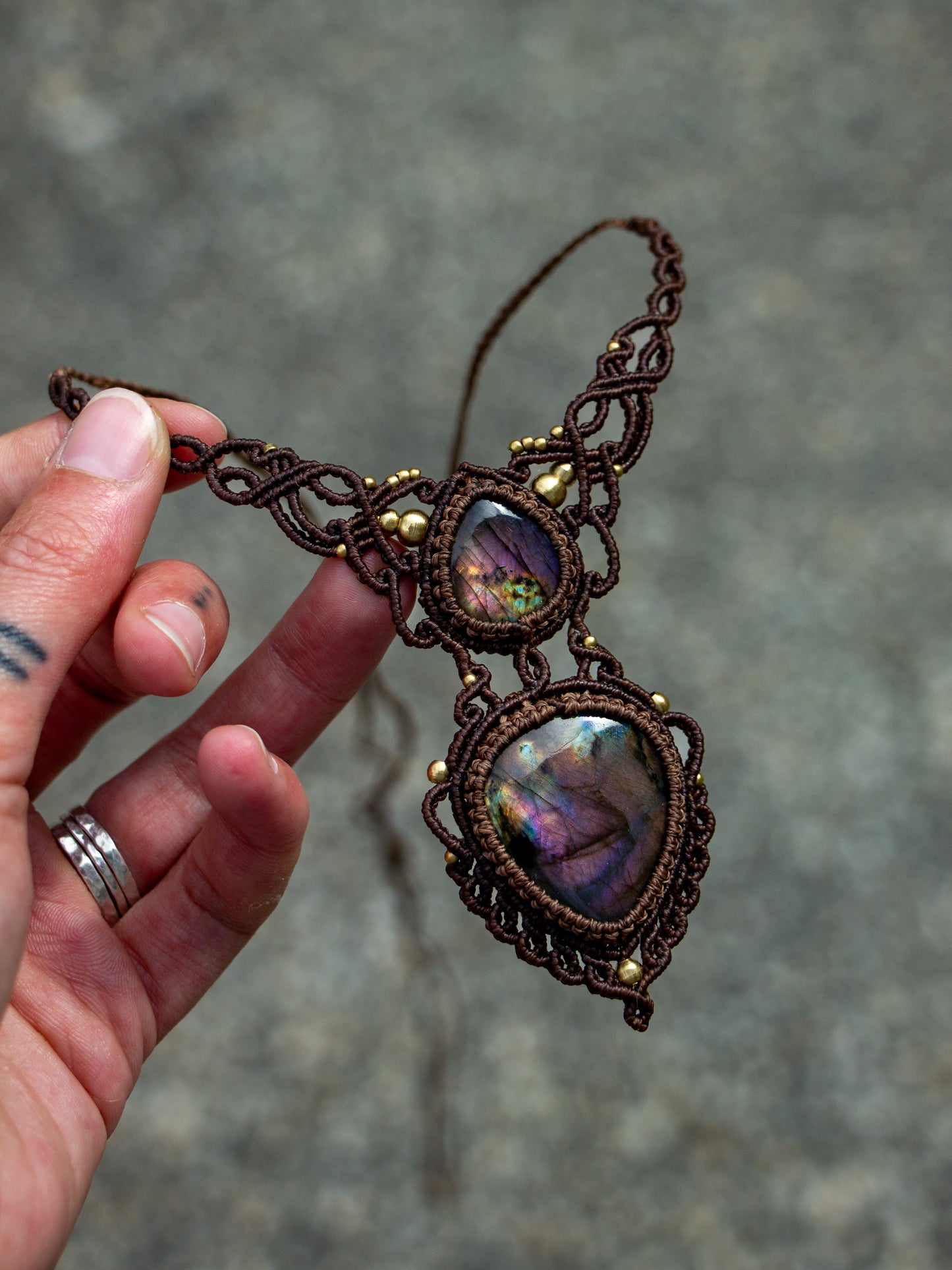 Purple Labradorite necklace