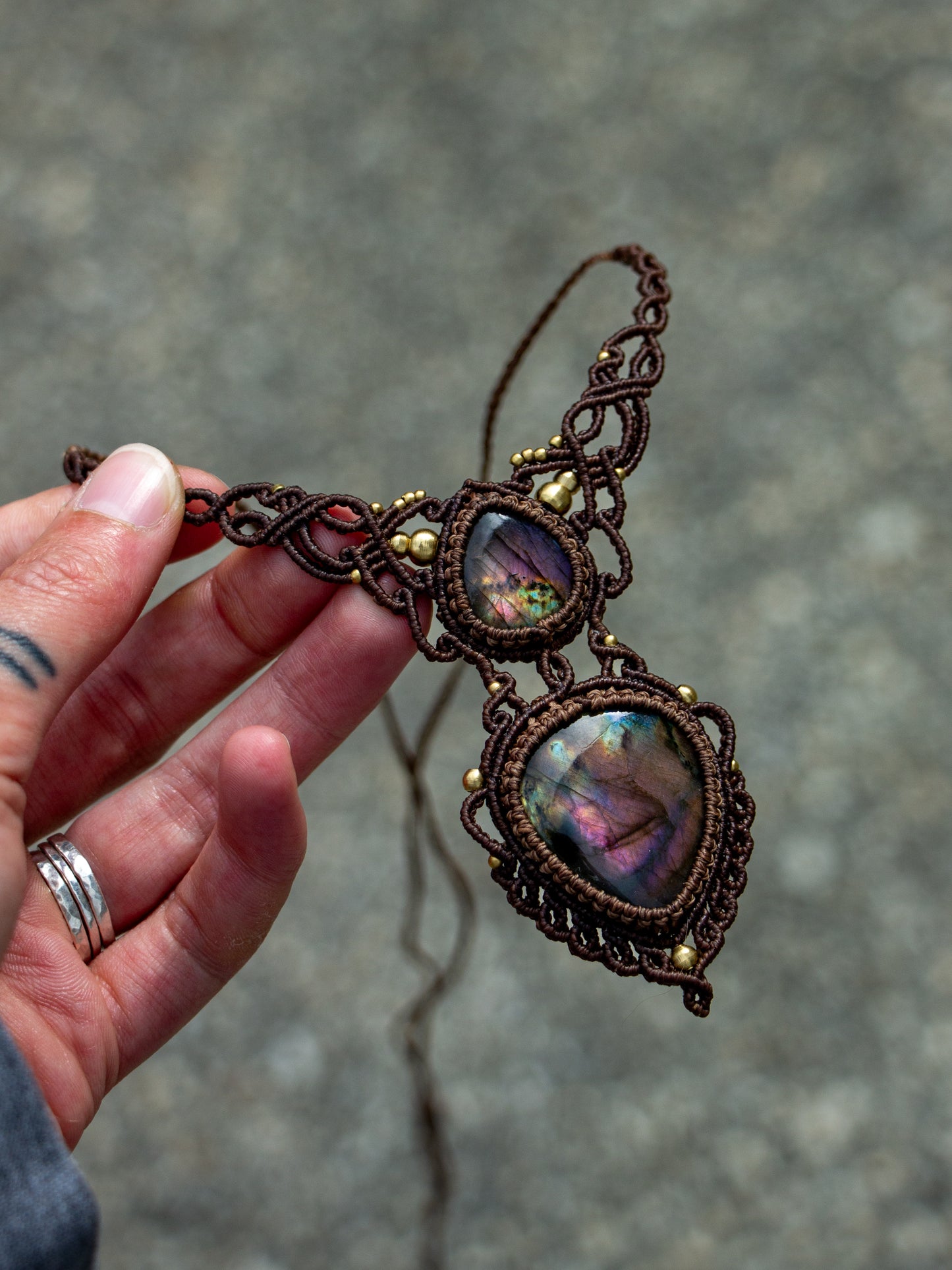 Purple Labradorite necklace