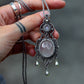 Rose Quartz & White Moonstone necklace