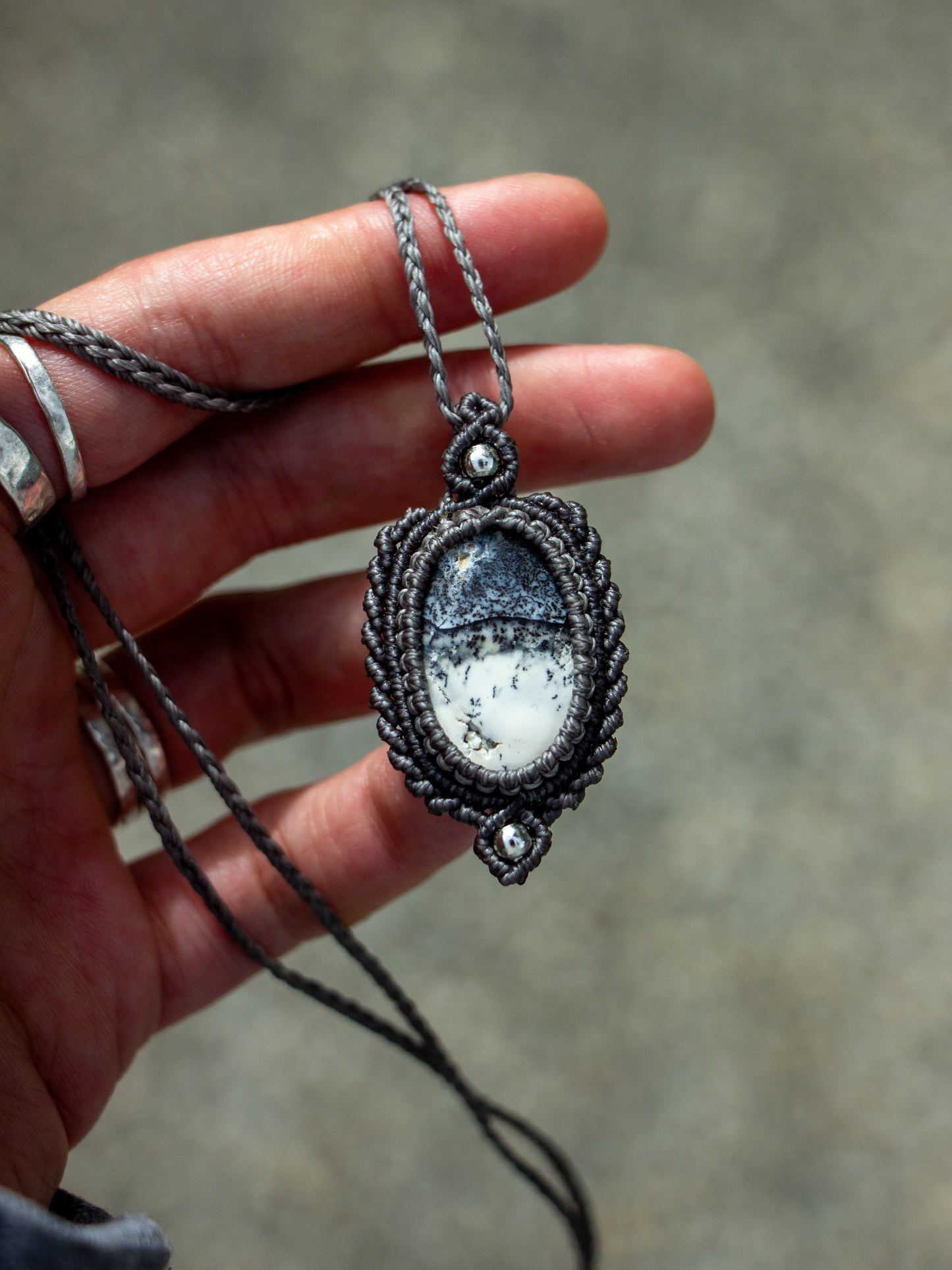 Dendritic Opal necklace