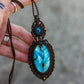 Apatite & Labradorite macrame necklace