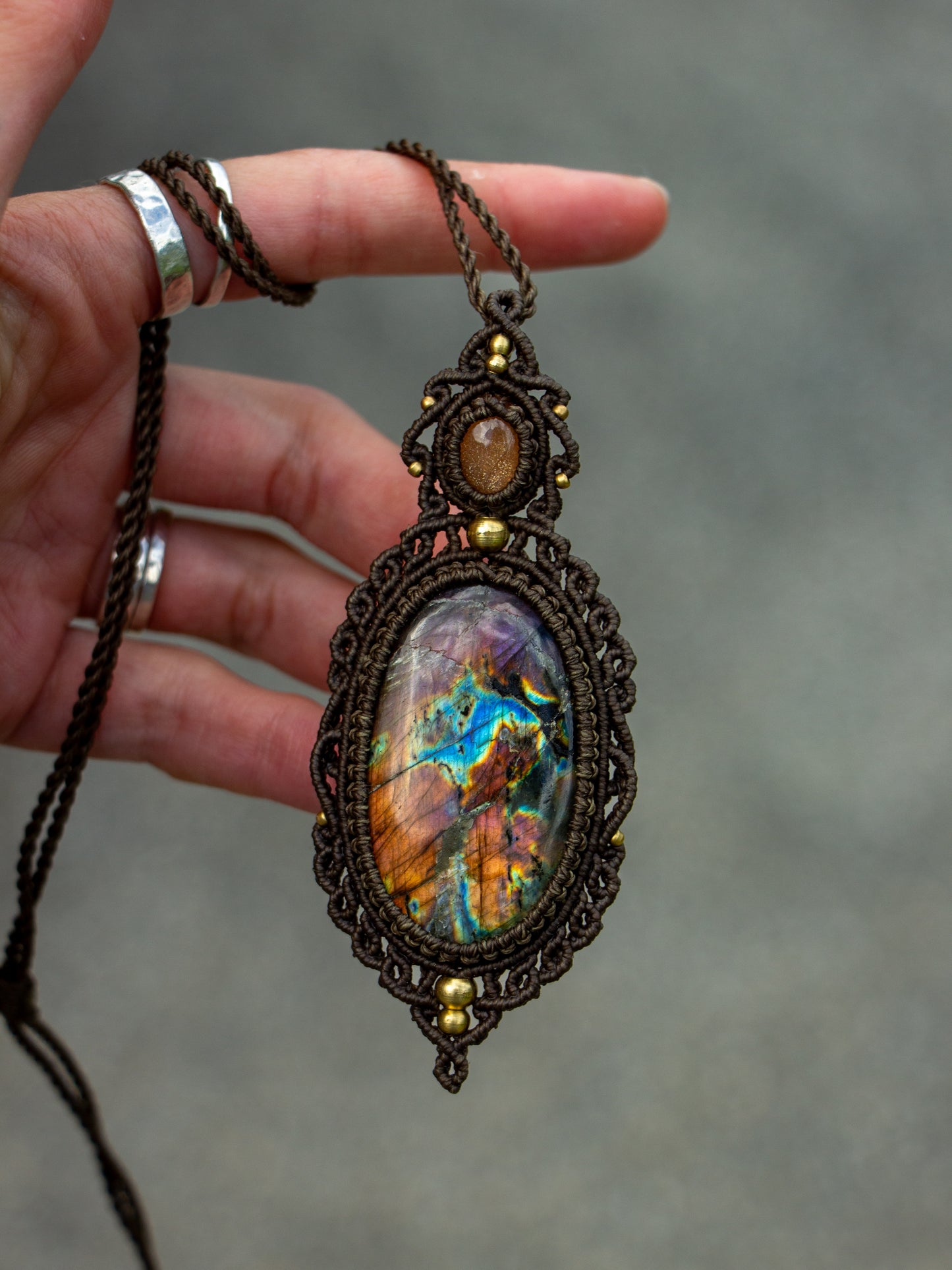 Sunstone & Labradorite necklace