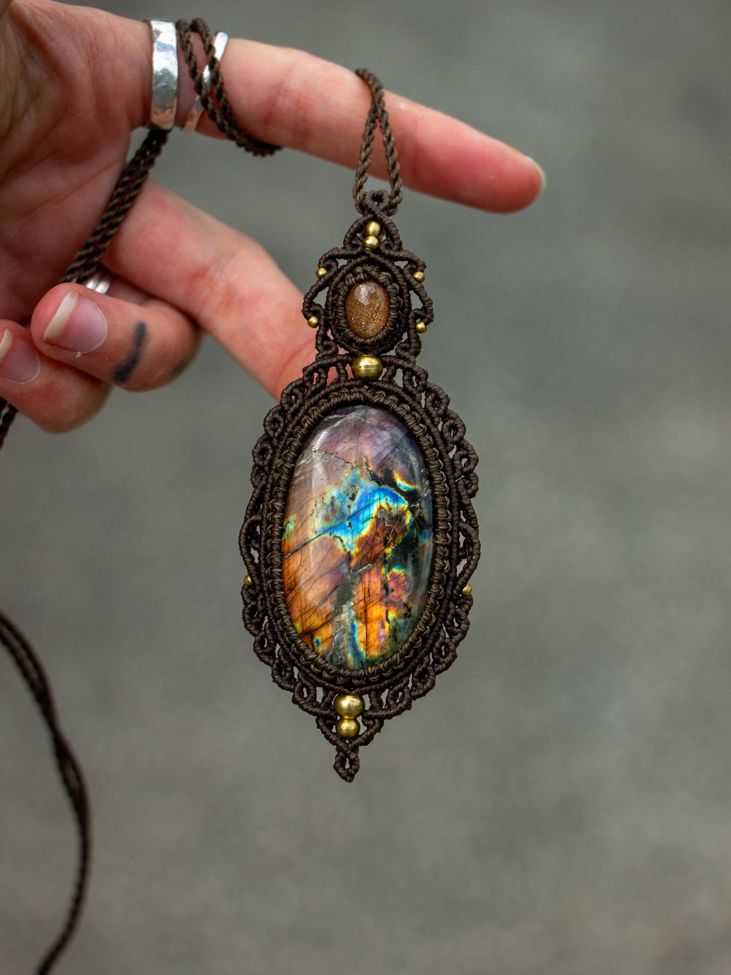 Sunstone & Labradorite necklace