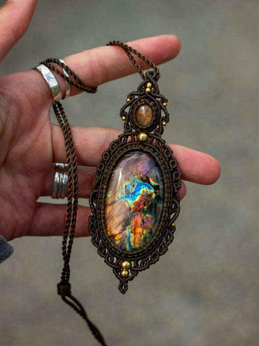 Sunstone & Labradorite necklace