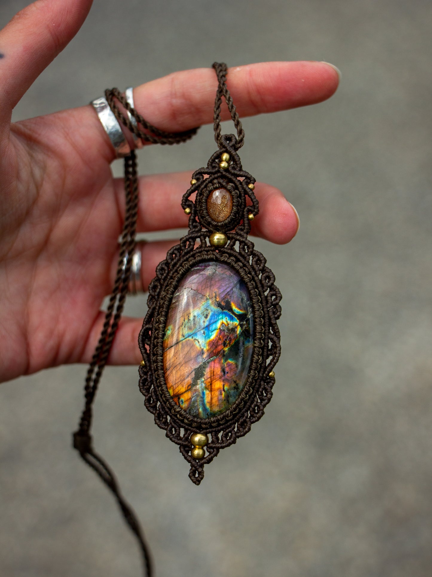 Sunstone & Labradorite necklace