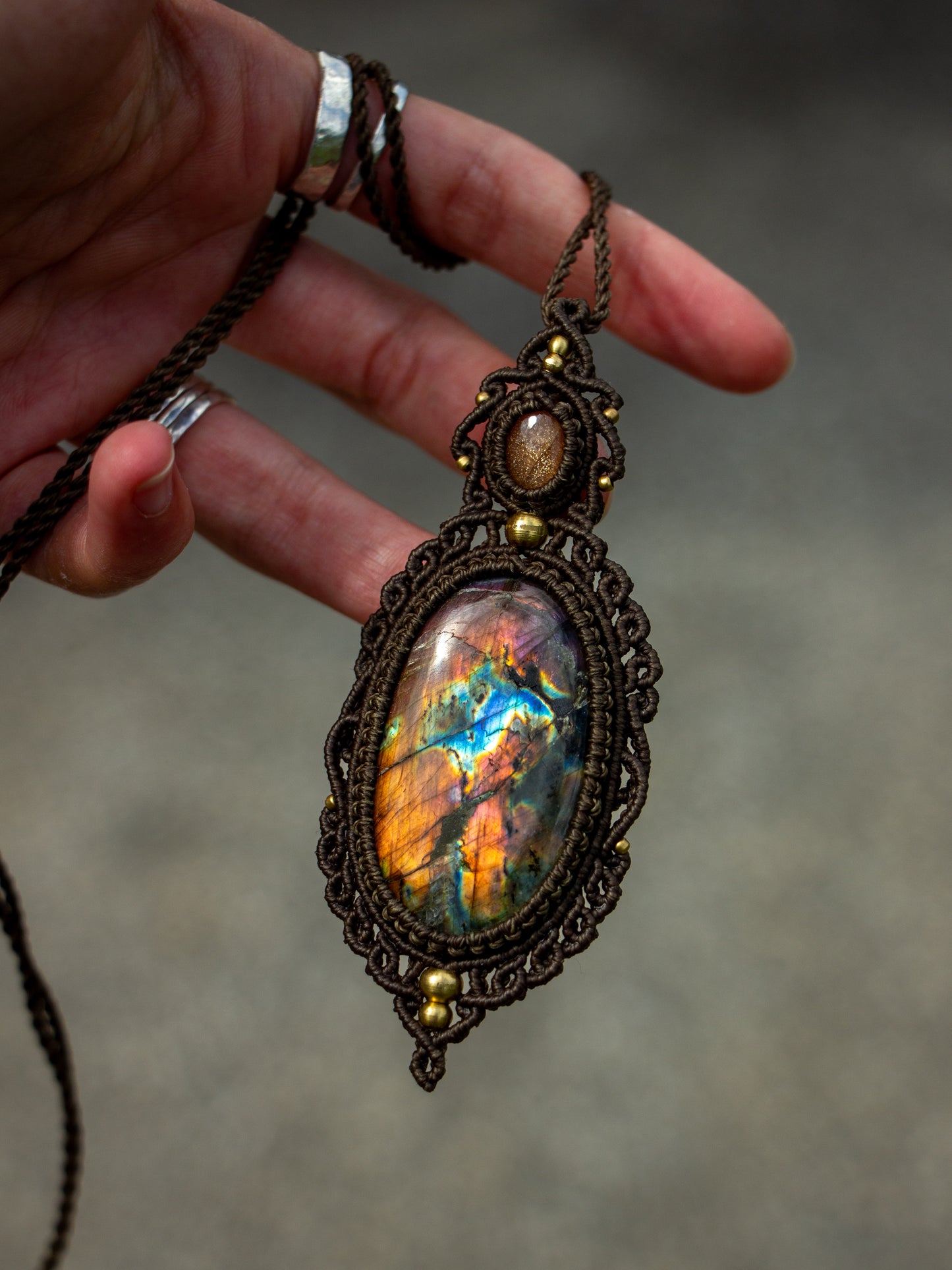 Sunstone & Labradorite necklace