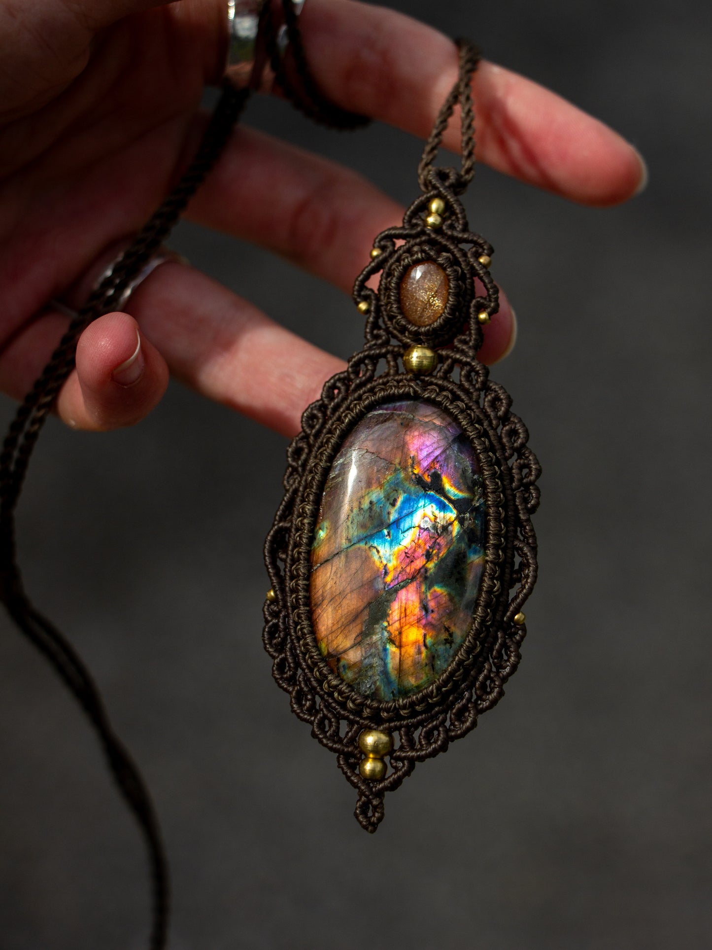 Sunstone & Labradorite necklace
