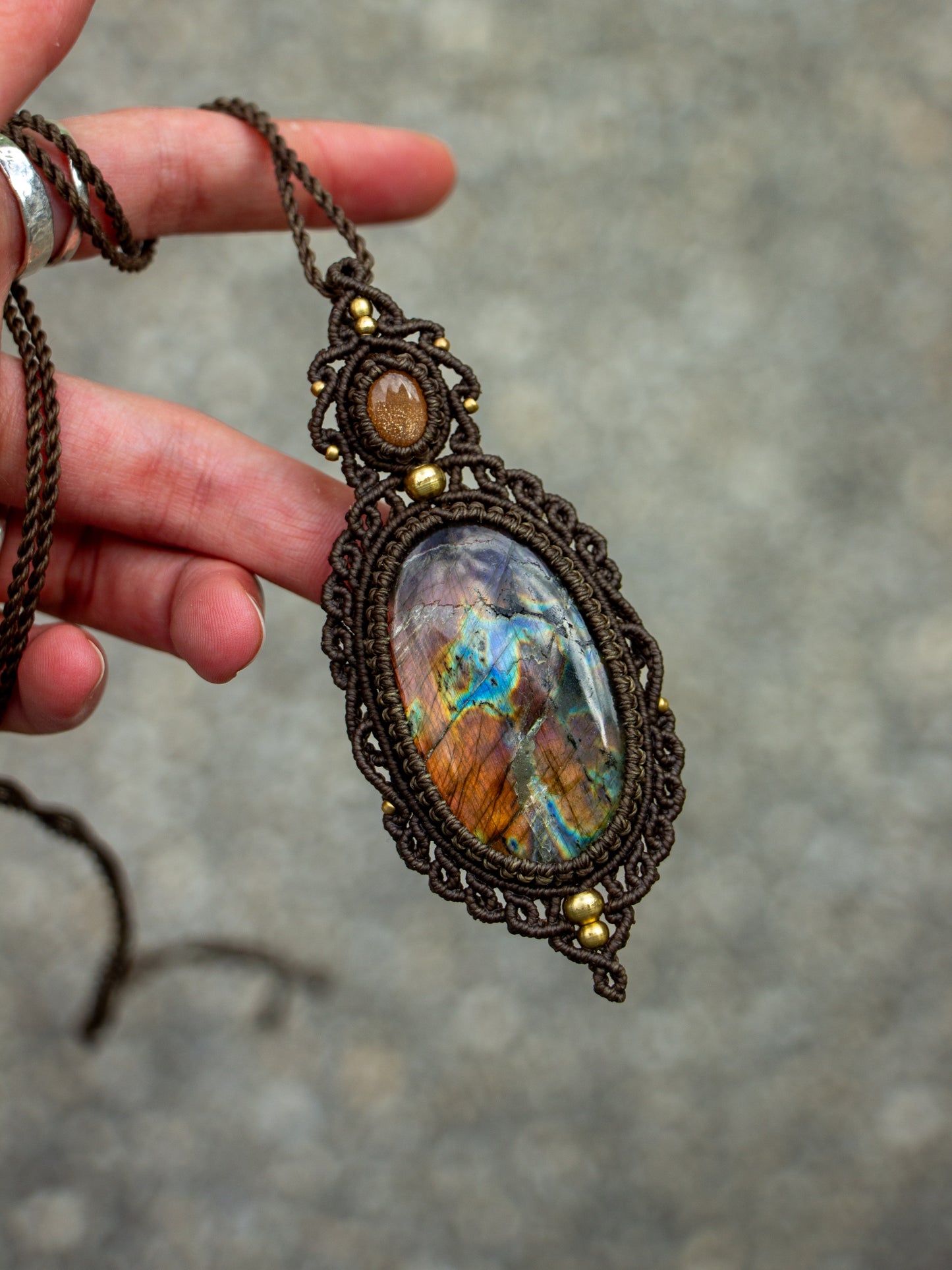 Sunstone & Labradorite necklace
