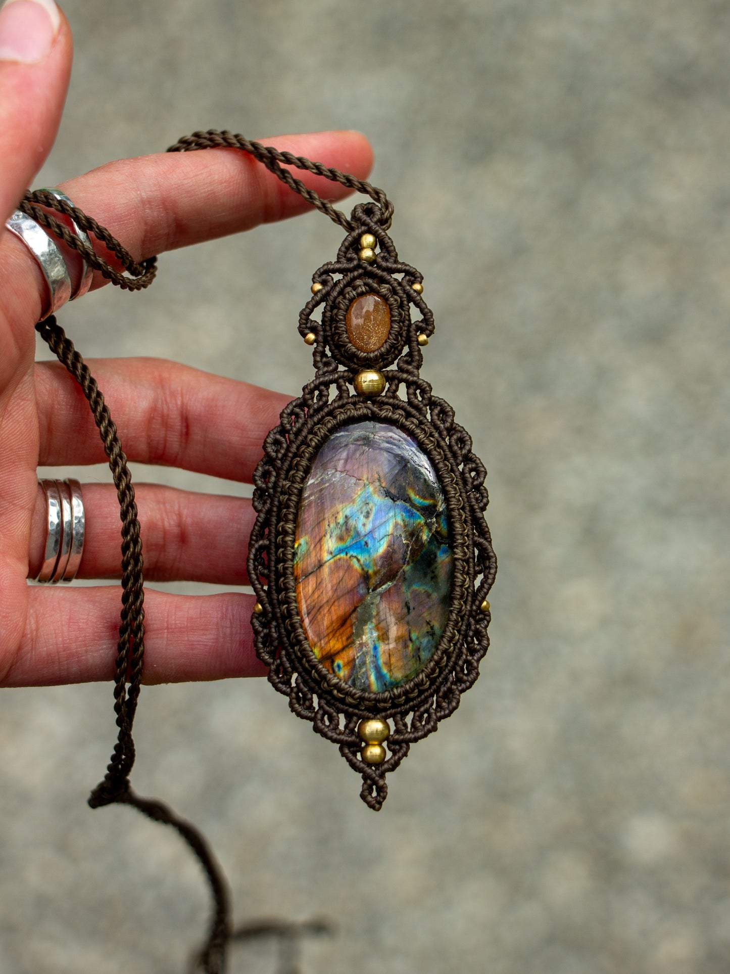 Sunstone & Labradorite necklace