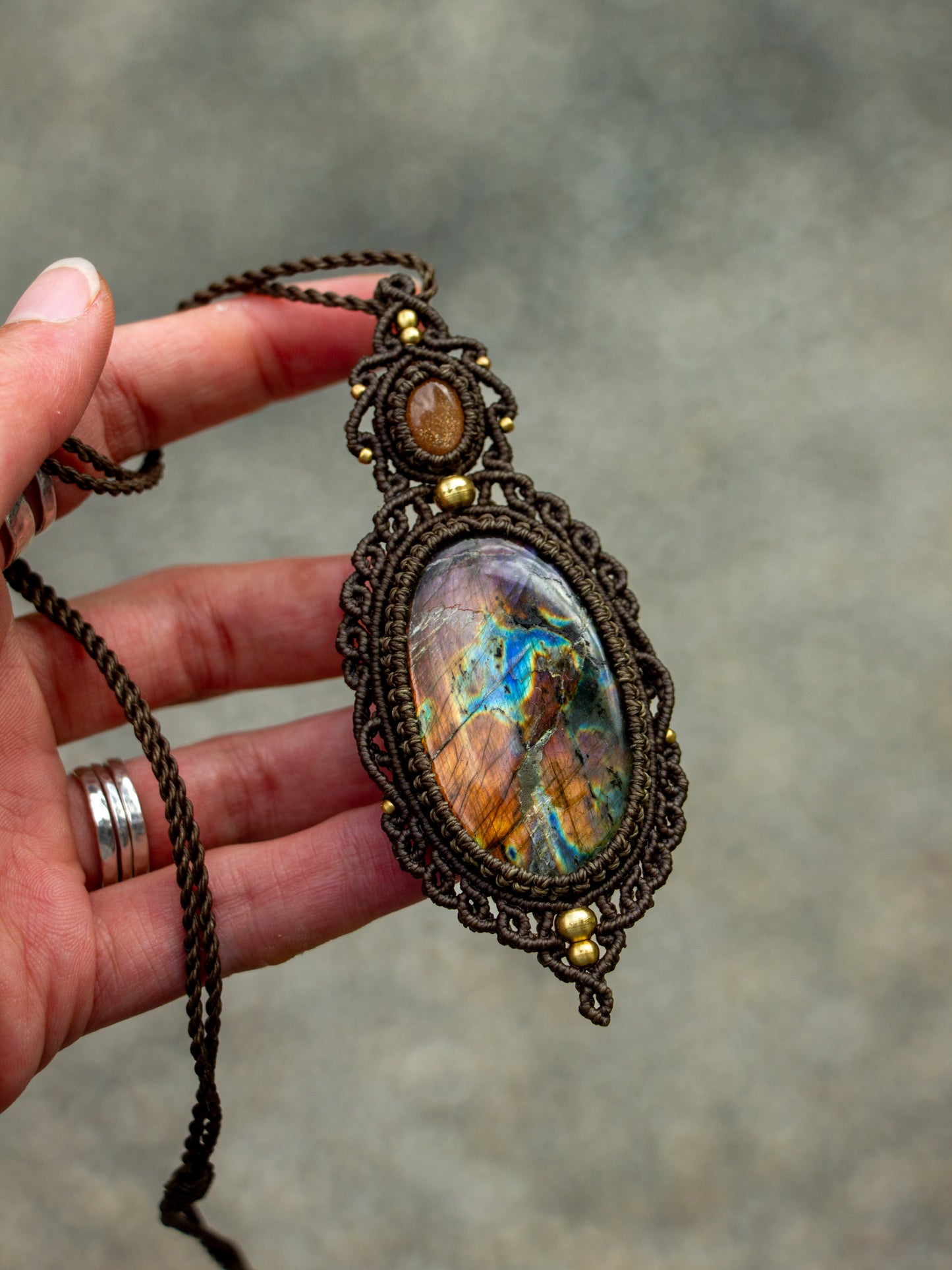 Sunstone & Labradorite necklace