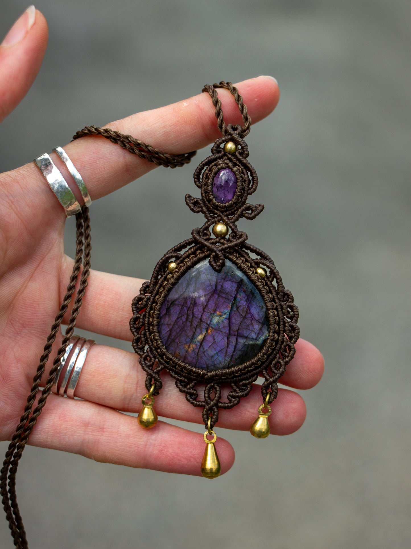 Labradorite & Amethyst necklace