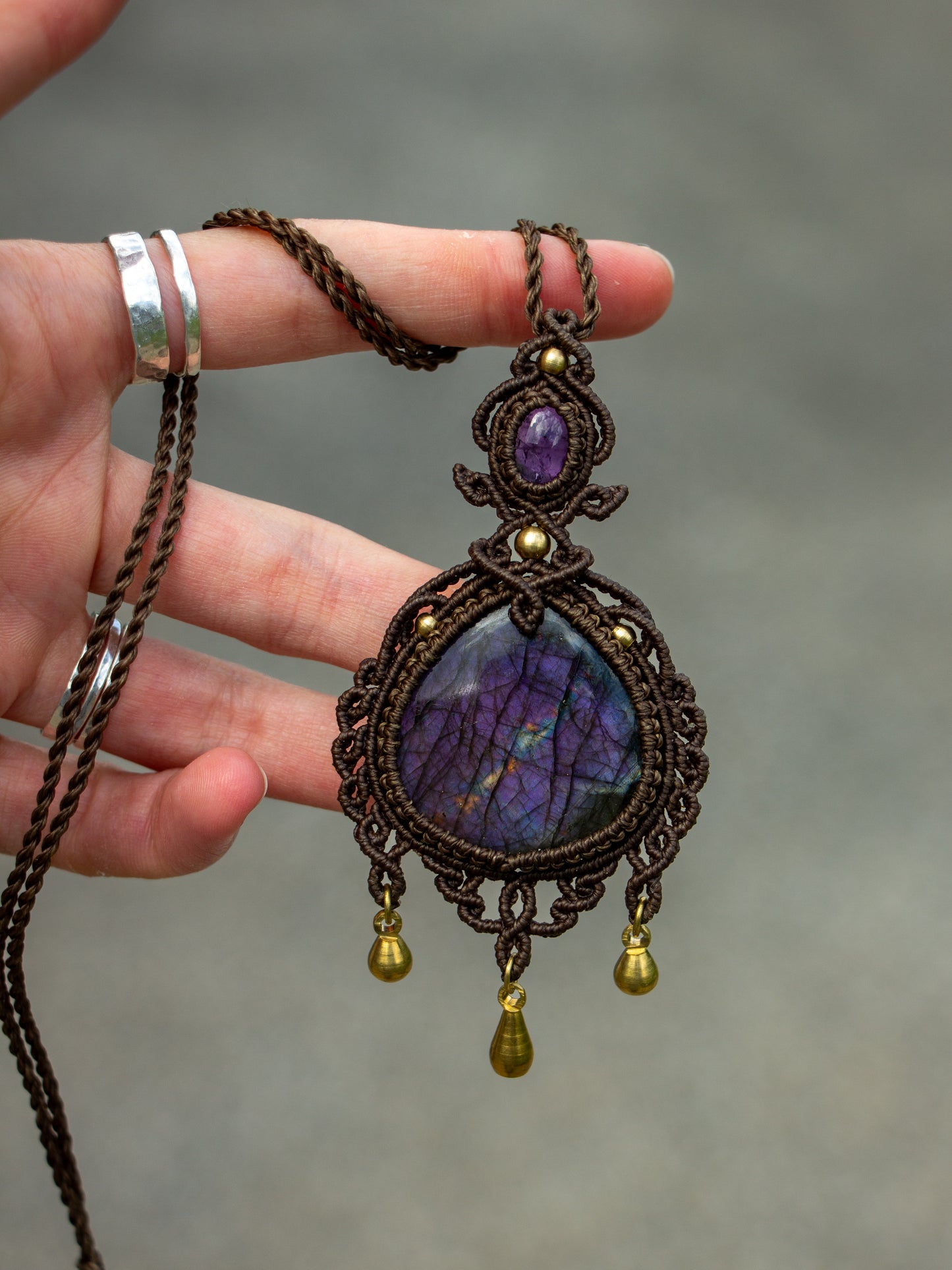 Labradorite & Amethyst necklace