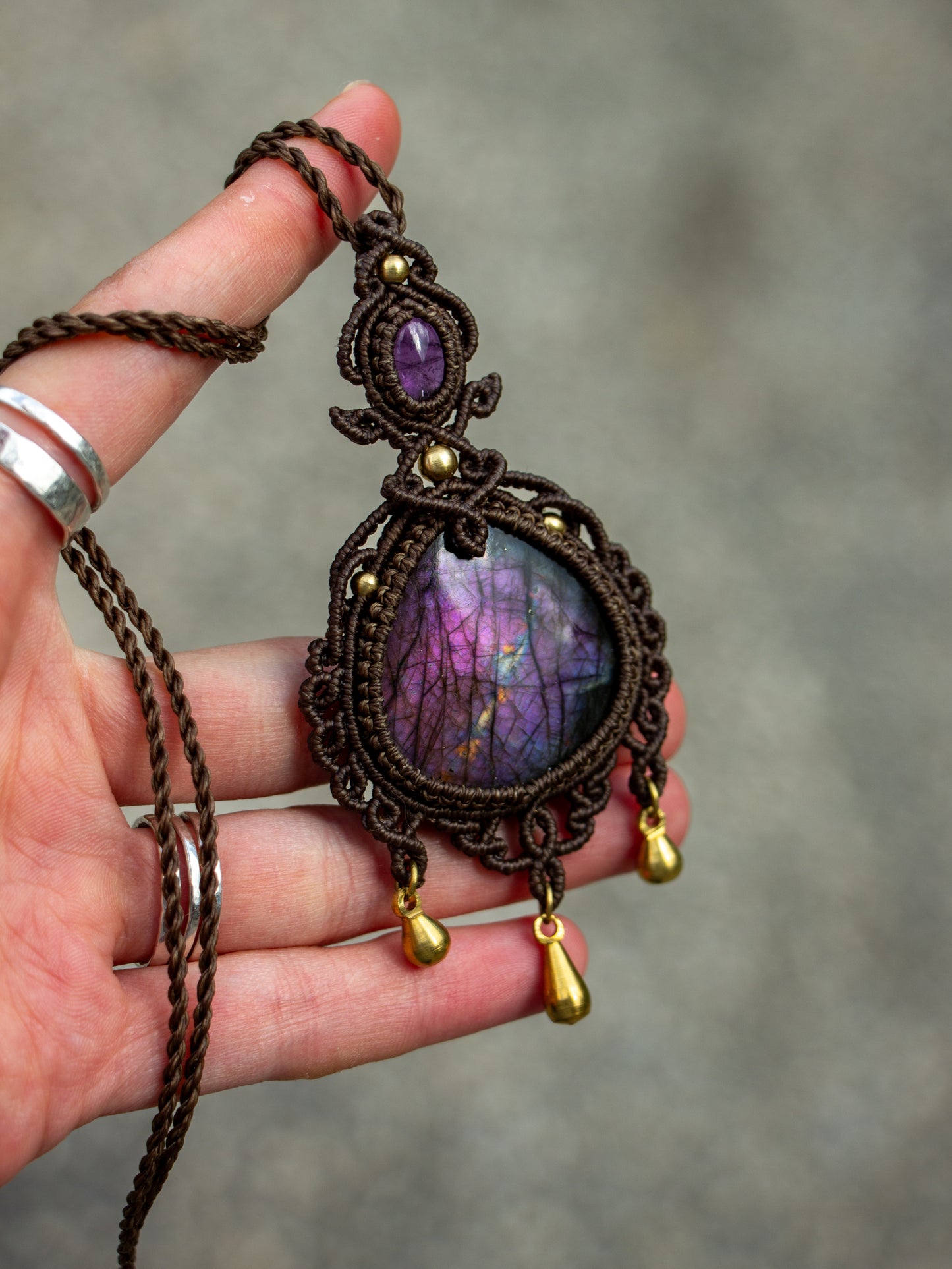 Labradorite & Amethyst necklace
