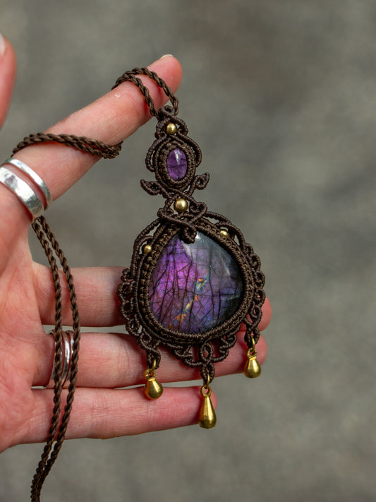 Labradorite & Amethyst necklace